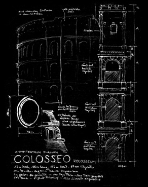 Rom Skizze Colosseum